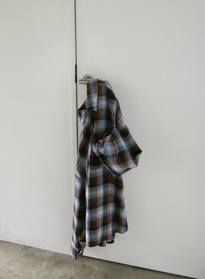 チェックロングシャツ
