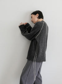 ステッチングドロープニット【official限定】【SALE】