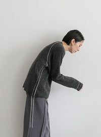 ステッチングドロープニット【official限定】【SALE】