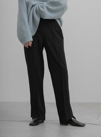 サイドスリットストレートパンツ