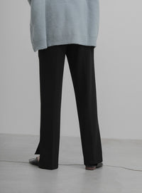 サイドスリットストレートパンツ