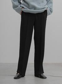 サイドスリットストレートパンツ