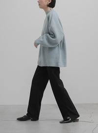 サイドスリットストレートパンツ