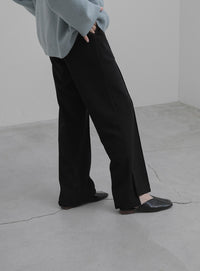 サイドスリットストレートパンツ