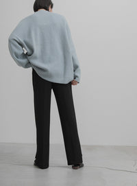 サイドスリットストレートパンツ