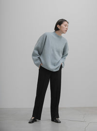 サイドスリットストレートパンツ