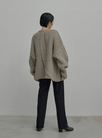 サイドスリットストレートパンツ