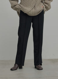 サイドスリットストレートパンツ