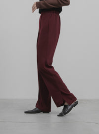 サイドスリットストレートパンツ