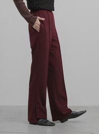 サイドスリットストレートパンツ