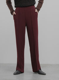 サイドスリットストレートパンツ