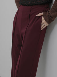 サイドスリットストレートパンツ