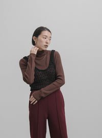 サイドスリットストレートパンツ