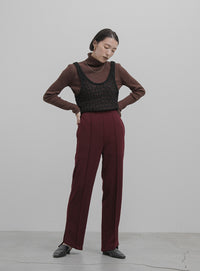 サイドスリットストレートパンツ