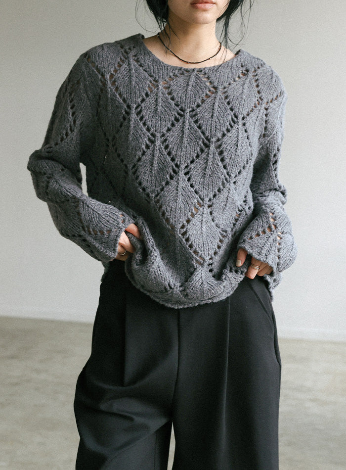 【美品】M's select グリーントップス　ニット　m.i.d AZUL BY MOUSSY | スパンコールニットトップス (ニット ) |SHEL