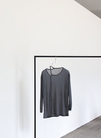 【Et】アシンメトリーネックシアートップス