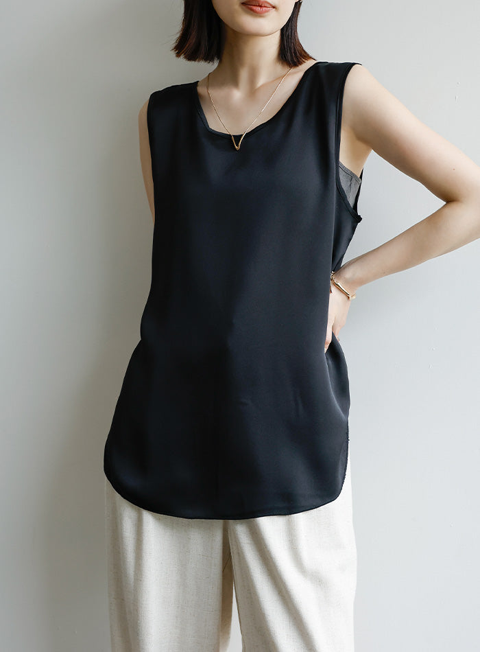 【Et】2WAYサテンタンクトップ
