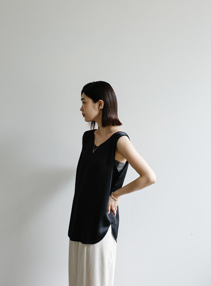 【Et】2WAYサテンタンクトップ