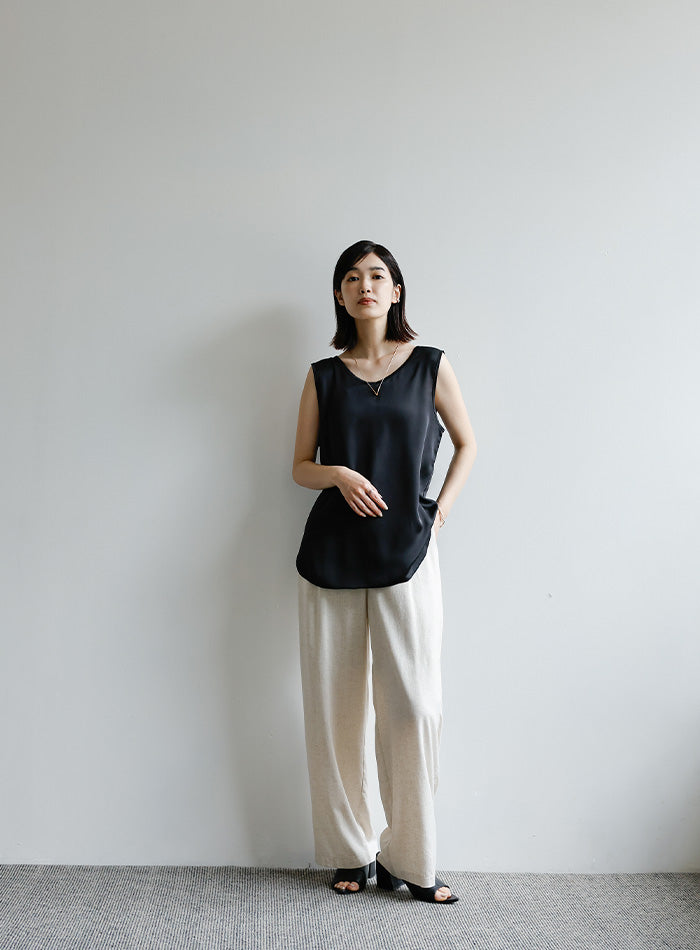 【Et】2WAYサテンタンクトップ