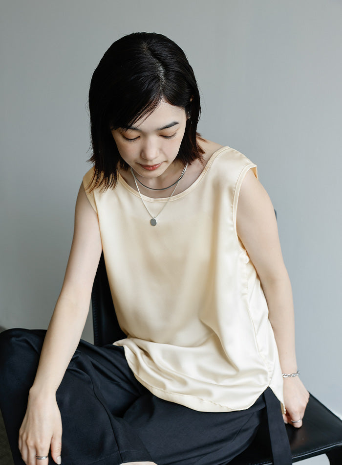 【Et】2WAYサテンタンクトップ