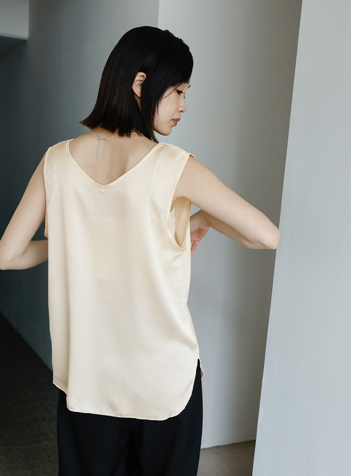 【Et】2WAYサテンタンクトップ