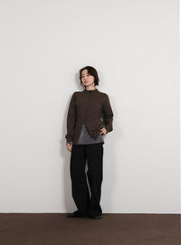 【Et】2way Button Design Knit