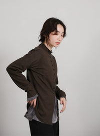 【Et】2way Button Design Knit