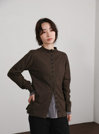 【Et】2way Button Design Knit