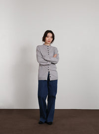 【Et】2way Button Design Knit
