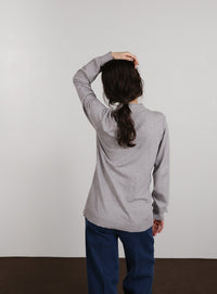 【Et】2way Button Design Knit