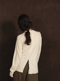 【Et】2way Button Design Knit