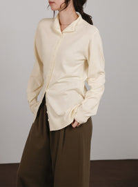 【Et】2way Button Design Knit