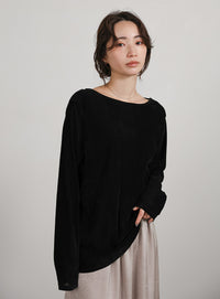 【Et】Sheer Velour Tops