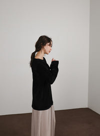 【Et】Sheer Velour Tops
