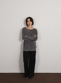 【Et】Sheer Velour Tops