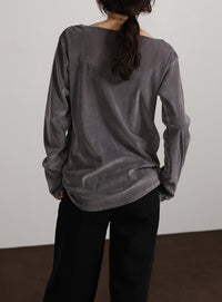 【Et】Sheer Velour Tops