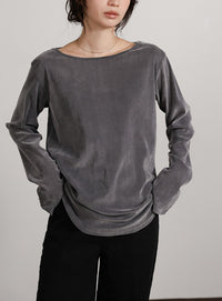 【Et】Sheer Velour Tops