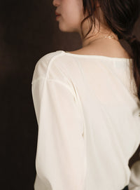 【Et】Sheer Velour Tops