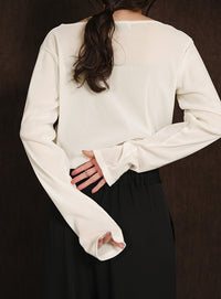 【Et】Sheer Velour Tops