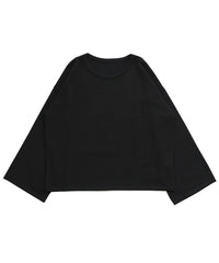 【Et】Flare Sleeve Assorted Border Knit