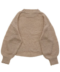 【Et】	Mohair-like Crew Neck Knit