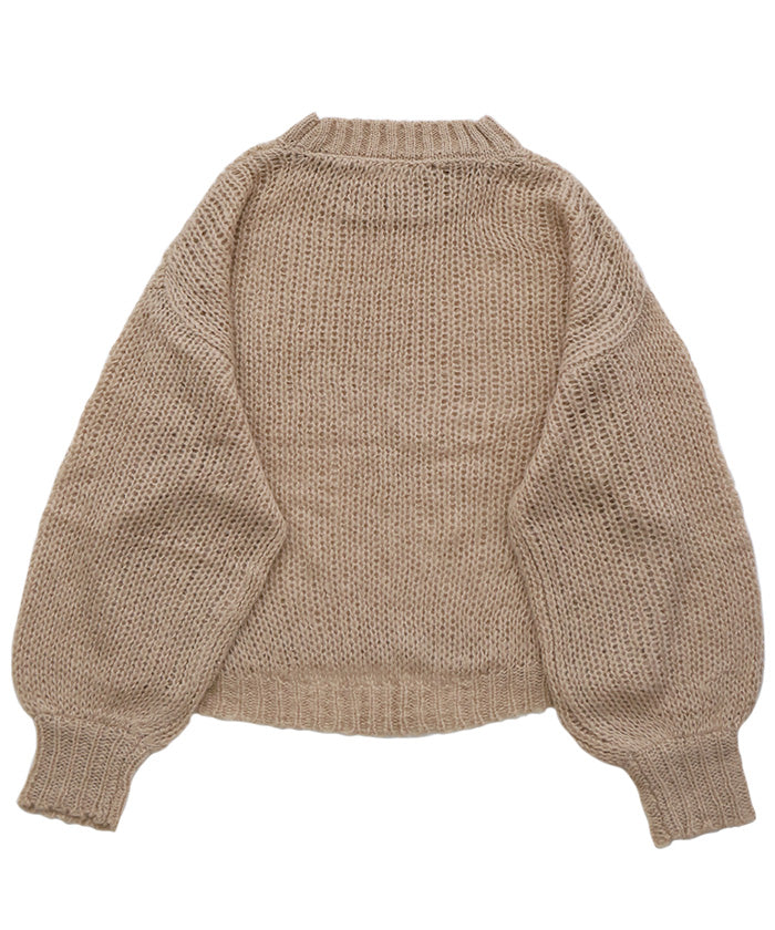 【Et】	Mohair-like Crew Neck Knit