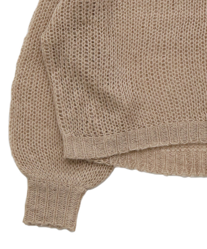 【Et】	Mohair-like Crew Neck Knit