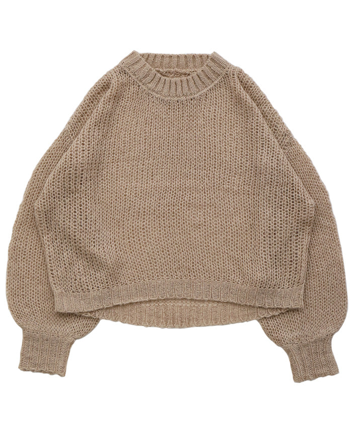 【Et】	Mohair-like Crew Neck Knit