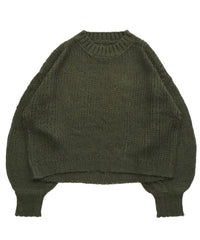 【Et】	Mohair-like Crew Neck Knit