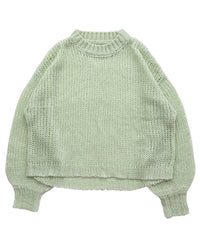 【Et】	Mohair-like Crew Neck Knit