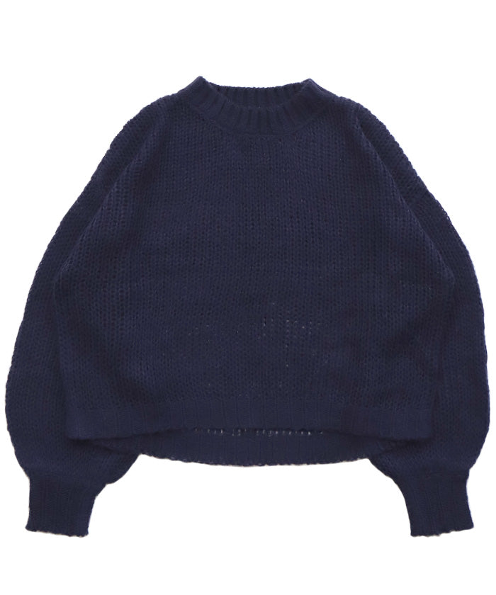 【Et】	Mohair-like Crew Neck Knit