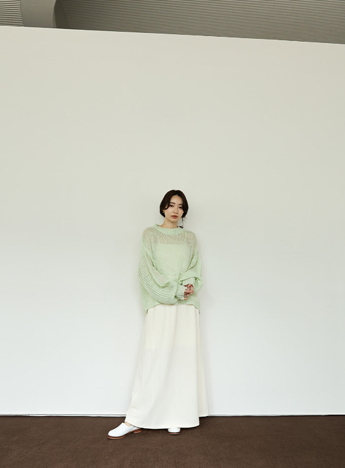 【Et】	Mohair-like Crew Neck Knit