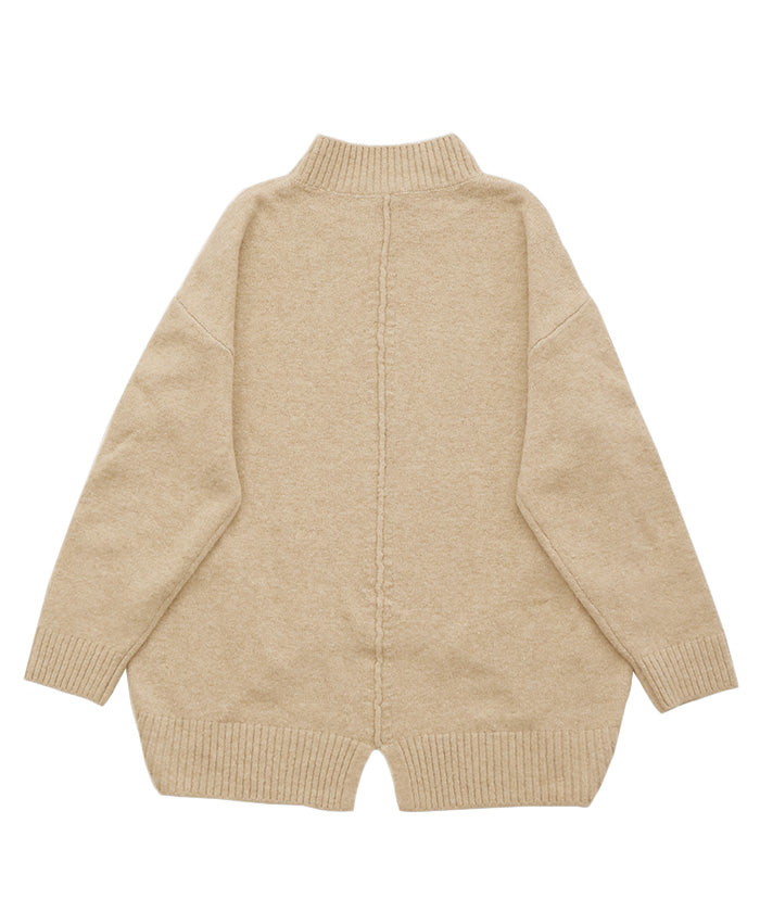 【Et】Petit High Neck Cocoon Silhouette Knit