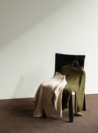 【Et】Petit High Neck Cocoon Silhouette Knit